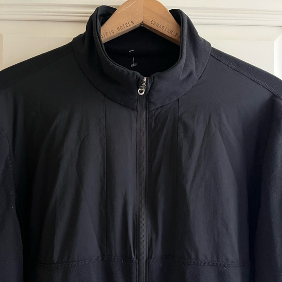 Lululemon Zip Up Sweatshirt Black Mens Post Session Jacket Size XL - Picture 2 of 5
